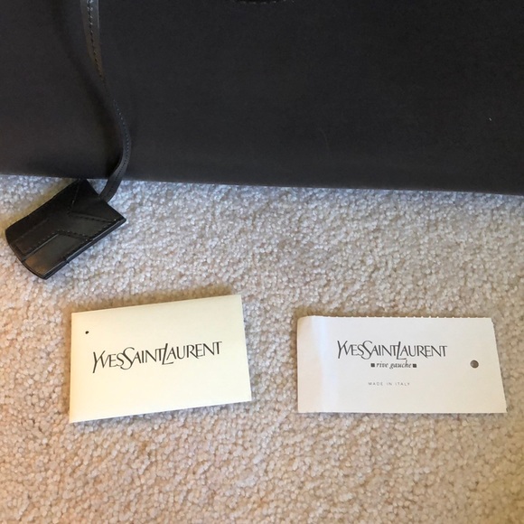 YSL Charcoal Leather Handbag authentic - Picture 8 of 13